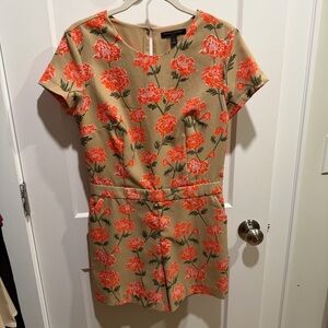 Banana Republic Tan Floral Romper Size 2